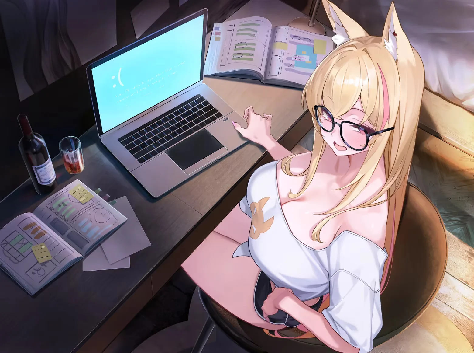 Steam 紳士戀愛養成《不小心被妖狐辣妹包養的那件事》2026 年內發售,由裡到外照顧生活廢柴小說家插图2 Sugar-Mommied by a Fox Babe_screenshot