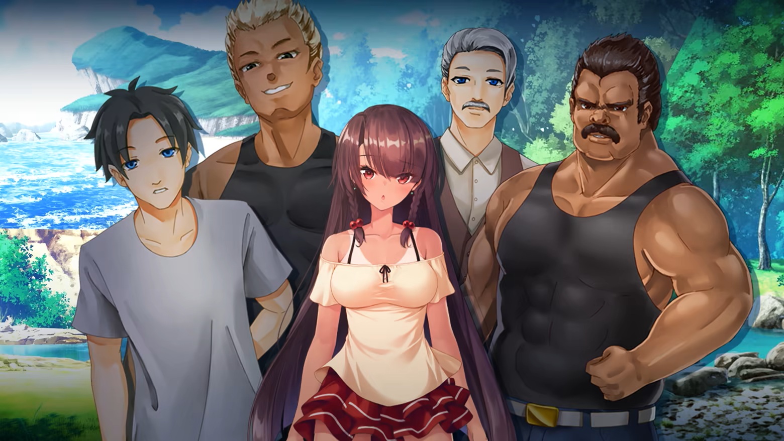 五男一女但你沒份《無人島サバイバーズ》寢取名作Steam版《無人島NTR求生記SS》2026第3季上市插图1 Island NTR Survival Characters