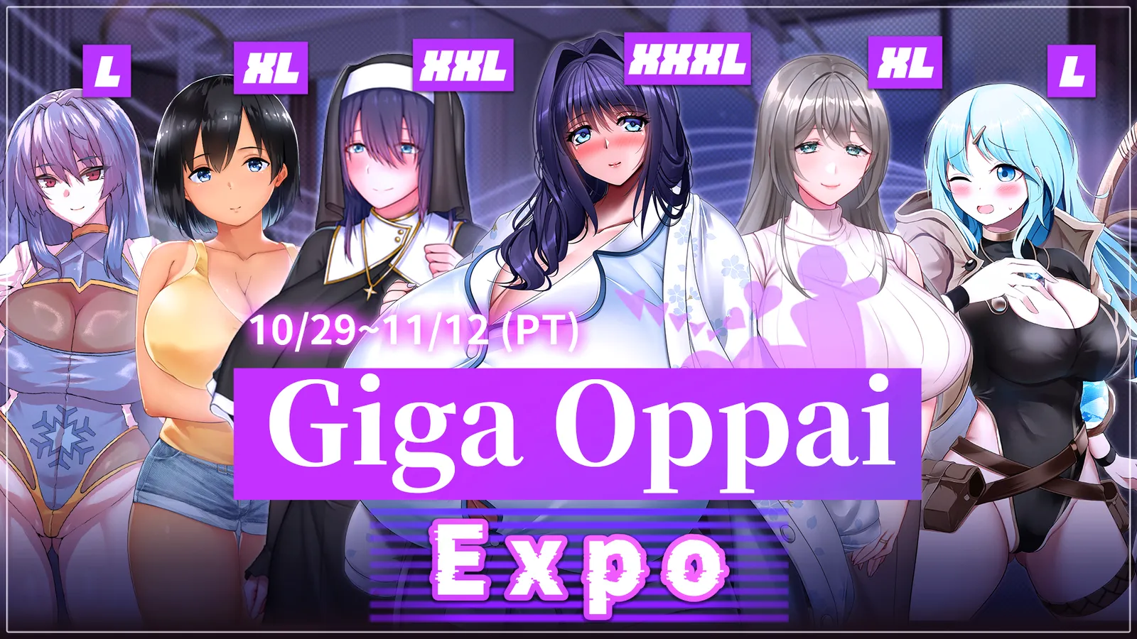 HGamer 紳手牌「爆乳博覽會」Steam 主題特賣啟動!你是爆乳派、巨乳派、還是美乳派?插图 Giga Oppai Expo_cover