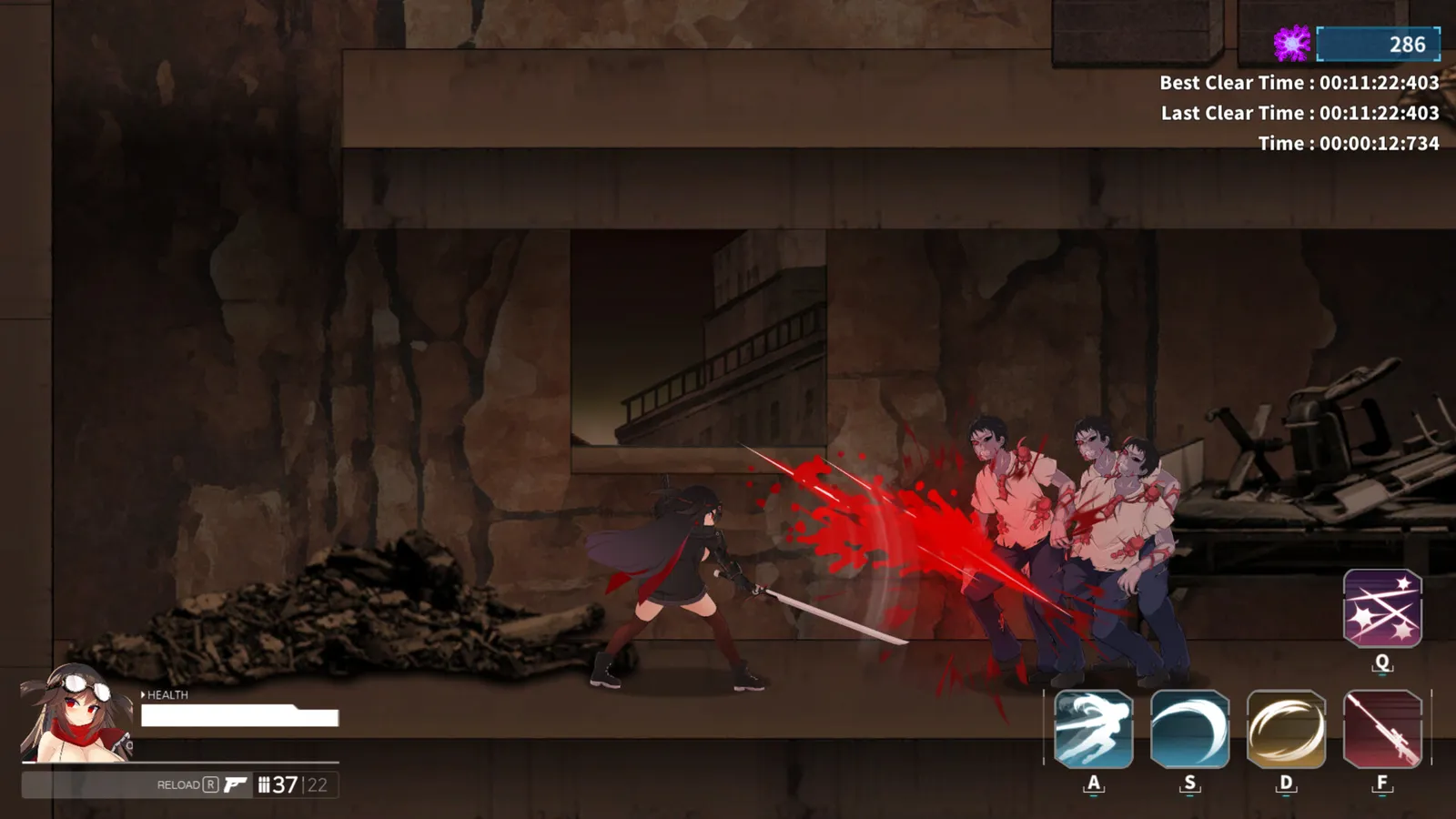 紳士橫捲冒險《PROJECT SENA》將推Steam版,殭屍與觸手的異獸末日插图2 PROJECT SENA_Screenshot